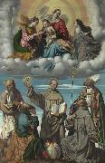 MORETTO da Brescia The Virgin and Child with Saint Bernardino and Other Saints Sweden oil painting artist